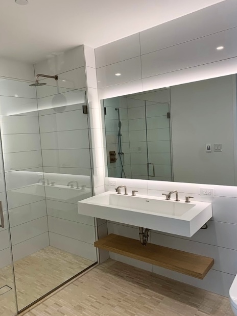 Modern White Bathroom tile project